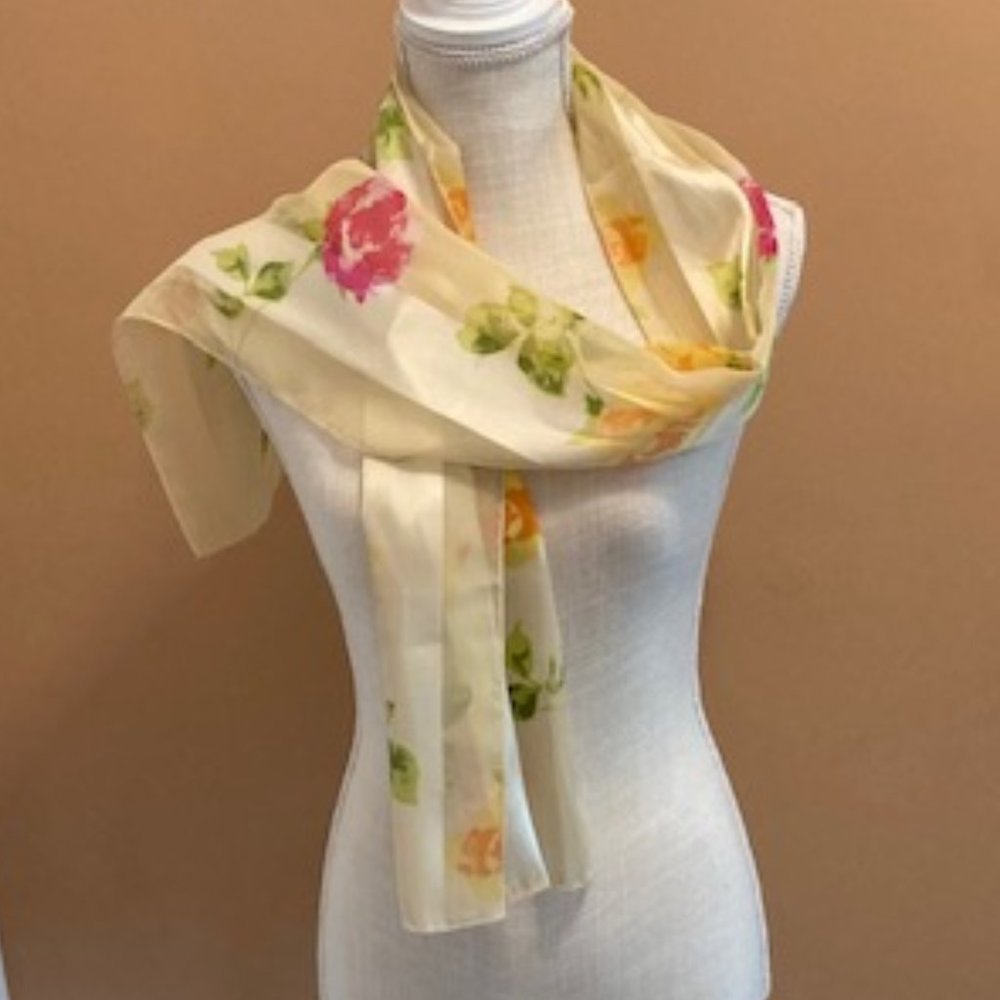 Spring Floral Scarf NWOT